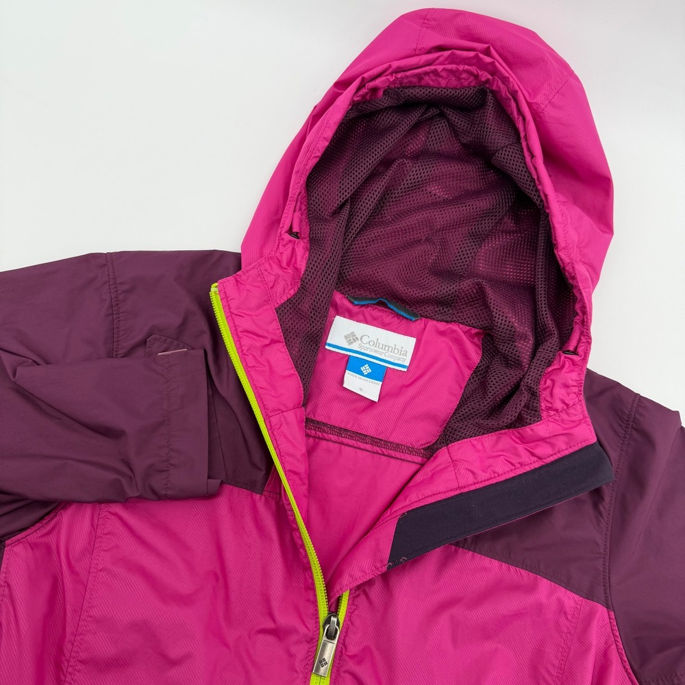 Columbia Sportswear Women's Pink Purple full zip Hooded Lightweight Jacket Small